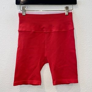 Spiritual Gangster Red Tulip Bike Shorts Ribbed M/L